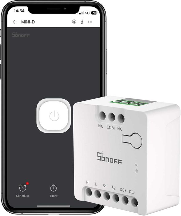 SONOFF MINI-D - Смарт WiFi реле с Matter и Сух Контакт