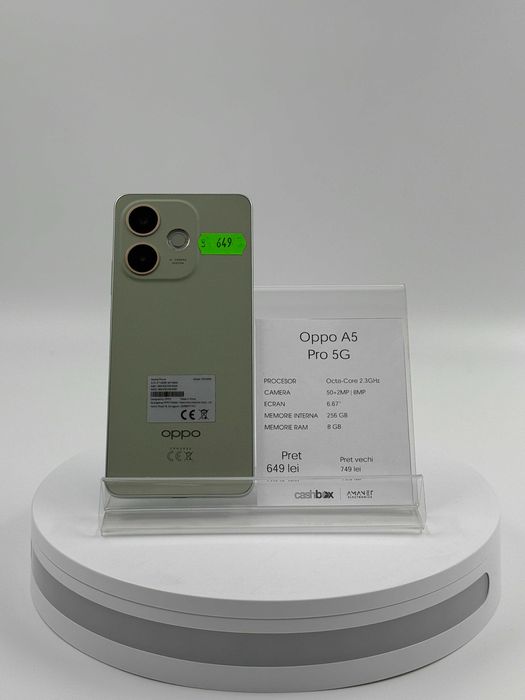 Oppo A5 PRO 256 GB Garantie 24 luni CashBox