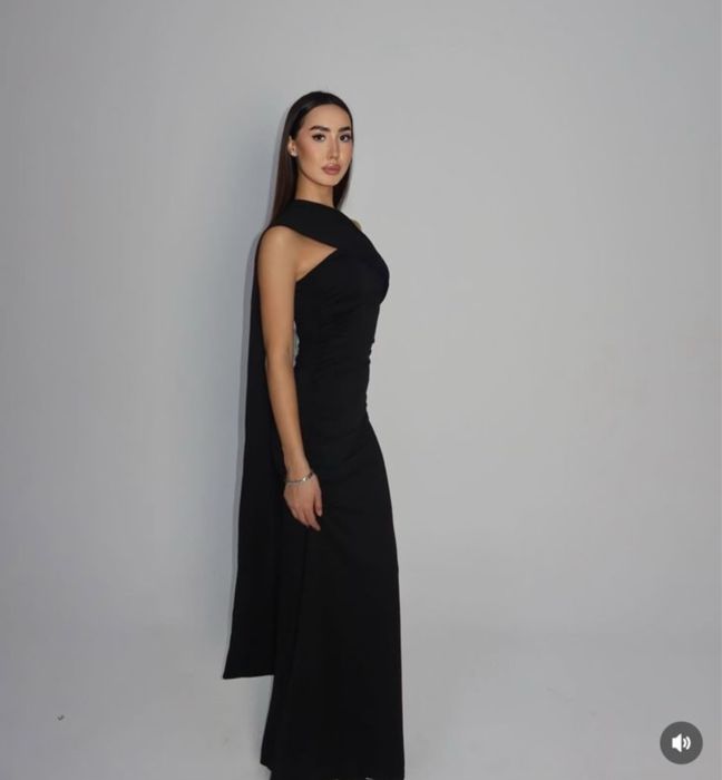 Черное вечернее платье-трансформер