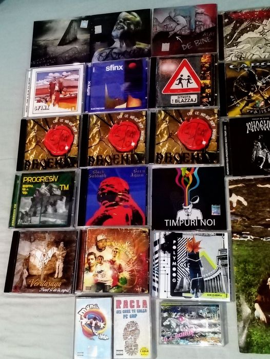 colectie cduri casete viniluri muzica romaneasca rock hip hop electro