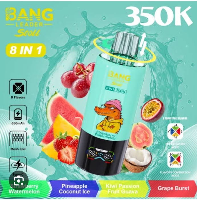 REDUS! 2 x Bang Leader Stoll 350.000 Puffs 8 in 1 Reîncărcabil