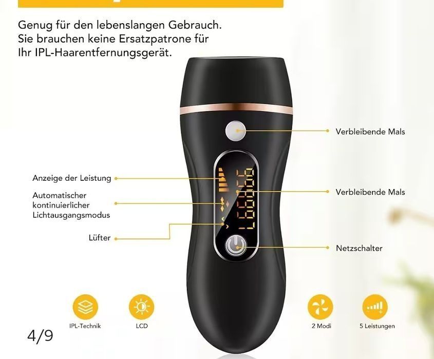 Dispozitiv de îndepărtare epilator a părului IPL