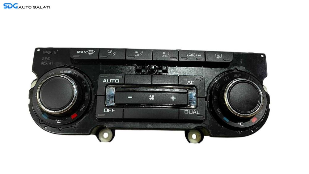 Panou Modul Unitate Comanda AC Aer Conditionat Clima Climatronic Dublu Dual Zone Skoda Octavia 2 2008 - 2013 Cod 3T0907044AR [LC0656]