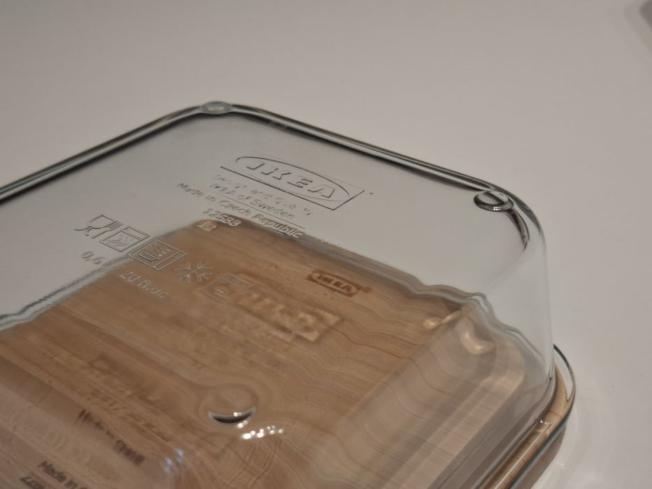 IKEA 365+ caserola din sticla cu capac de bambus (noi, fara eticheta)