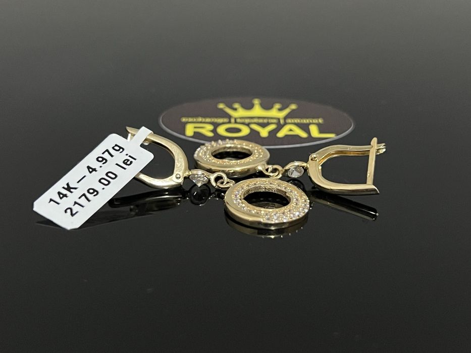 Bijuteria Royal CB : Cercei lungi aur 14k 4,97 grame