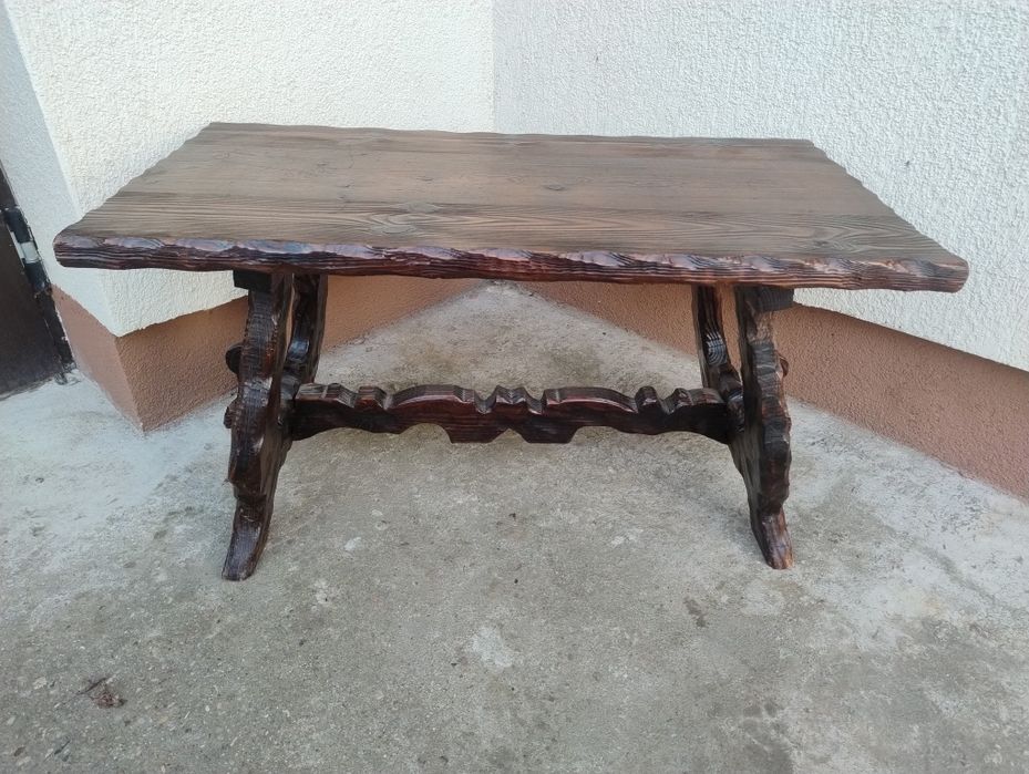 De vânzare măsuță de cafea rustică din lemn masiv