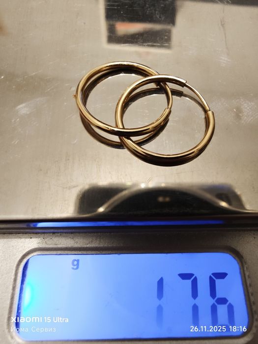 Продавам златни обеци 14к