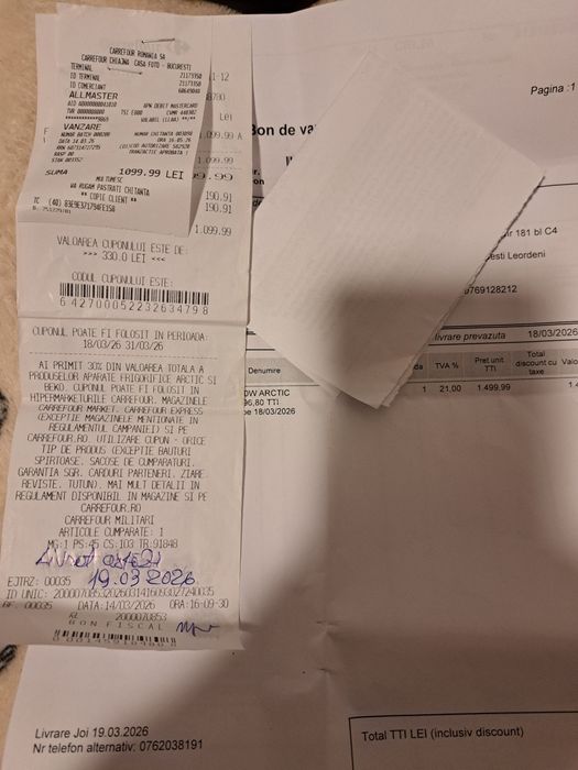 Frigider Arctic  2 usi Nou, Sigilat cu garantie 2 ani