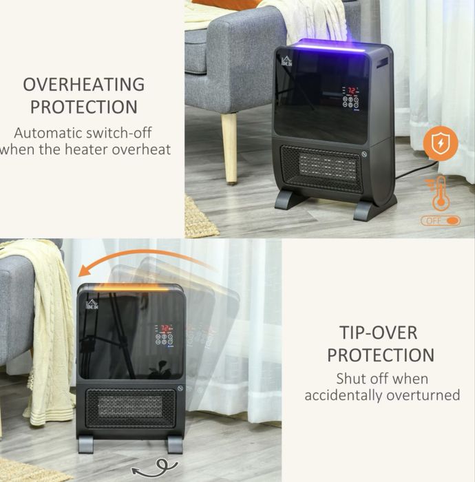 Homcom електрически отоплител и овлажнител за въздух