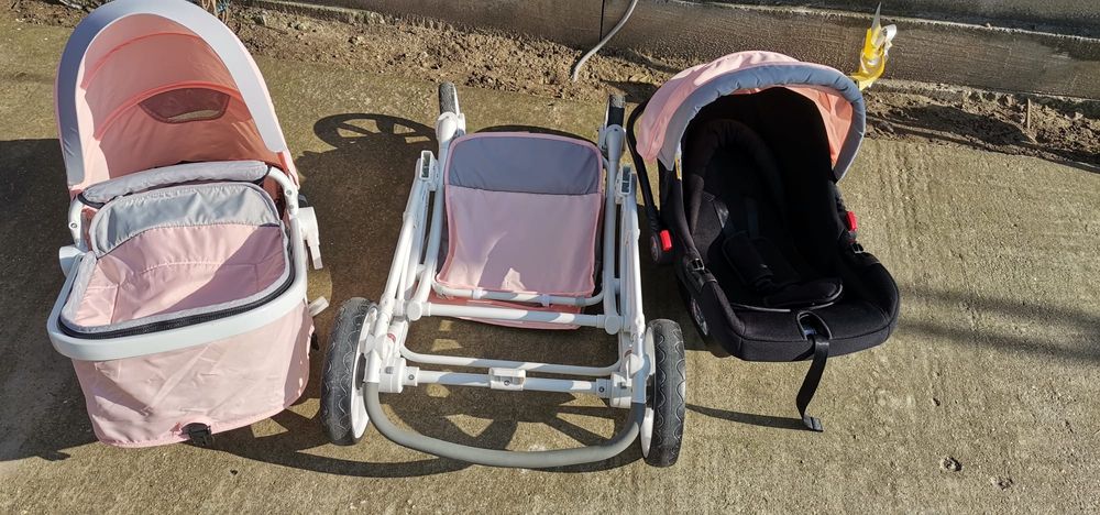 Vand Carucior fete Visoli Pink 3 in 1