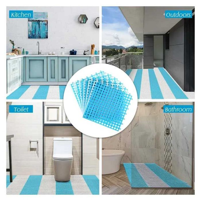 Продавам сглобяеми плочки 50бр., /Синьо/Бяло, 30.48см x 30.48см