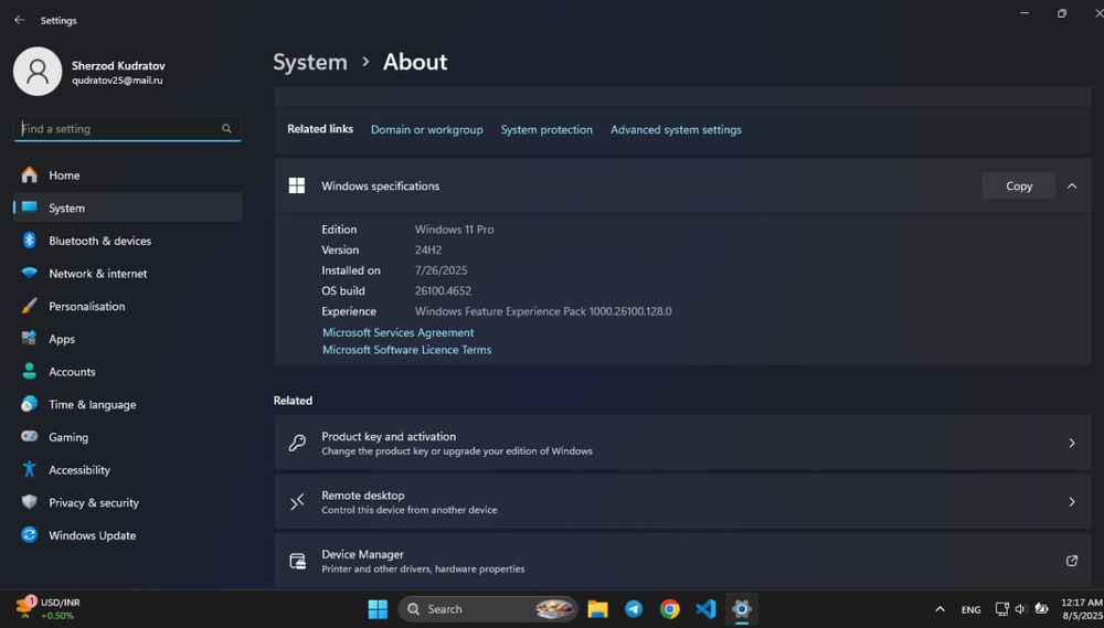 Acer Aspire 3 — 12GB RAM, 256 SSD + 1TB HDD, toza holat, Windows 11