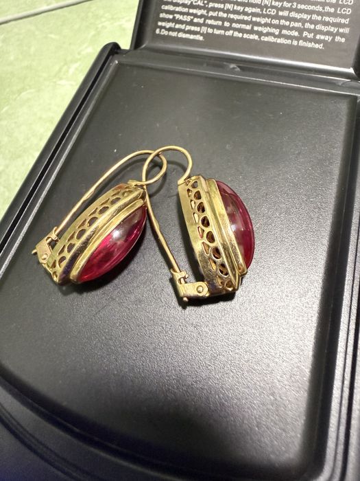 Серги рубин Россия завод 583