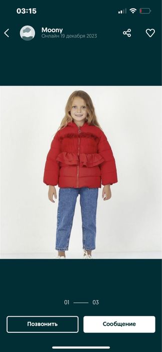 Курточка на девочку(еврозима-холодная осень)