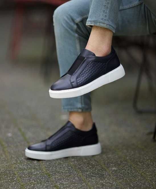 Pantofi sport casual 42 42.5 slip on Pawelk's NOU piele naturala moale