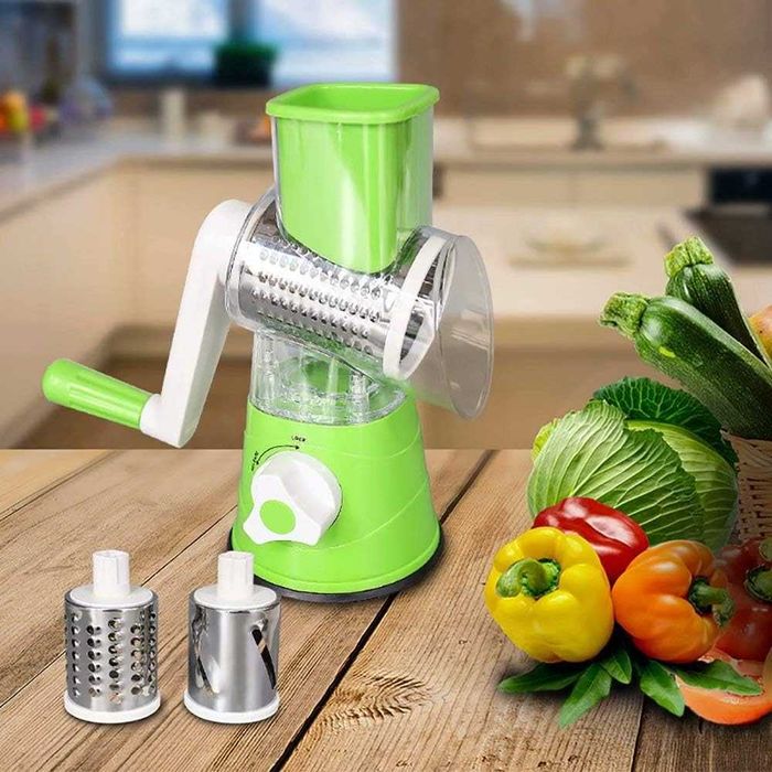 Feliator manual 3-in-1 cu manivela si 3 lame interschimbabile din inox