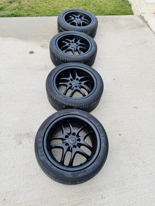Jante R17 Audi + anvelope iarna 245/45 R17 toate 4