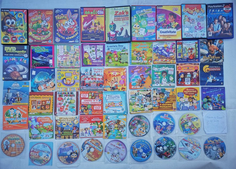 CD muzica povesti jocuri copii educative manual interactiv PC DVD PS2