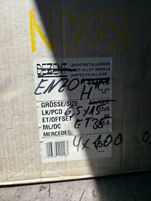 Jante Aliaj 4x100 15'' Dacia Logan Sandero Dokker 6.5J ET 35 NOI