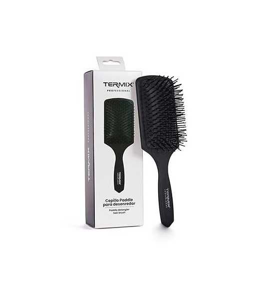 Четка за разплитане на коса Termix Black с неплъзгаща се дръжка и дебели, здрави влакна