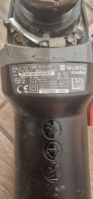 Ъглошлайф Würth Master EWS 12-125 SOLID