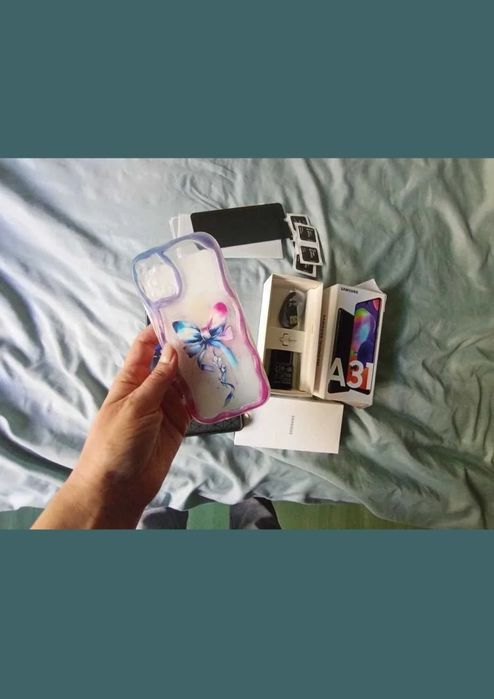 Pachet Complet: Telefon Samsung Galaxy A31 +2 Huse +5 Folii+Incarcator