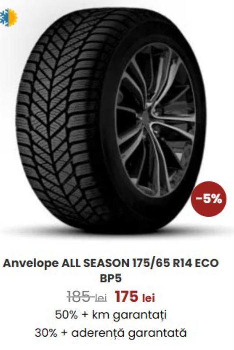 Anvelope ALL SEASON, CAUCIUCURI Iarna, DOT2024, CAUCIUC 175/65 R14