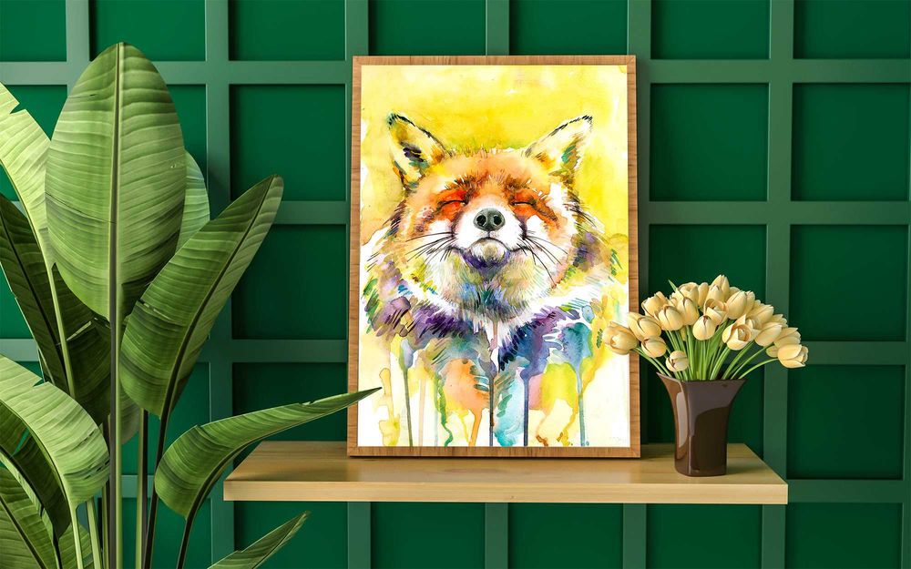 Оригинален авторски акварвелен портрет на хора и животни