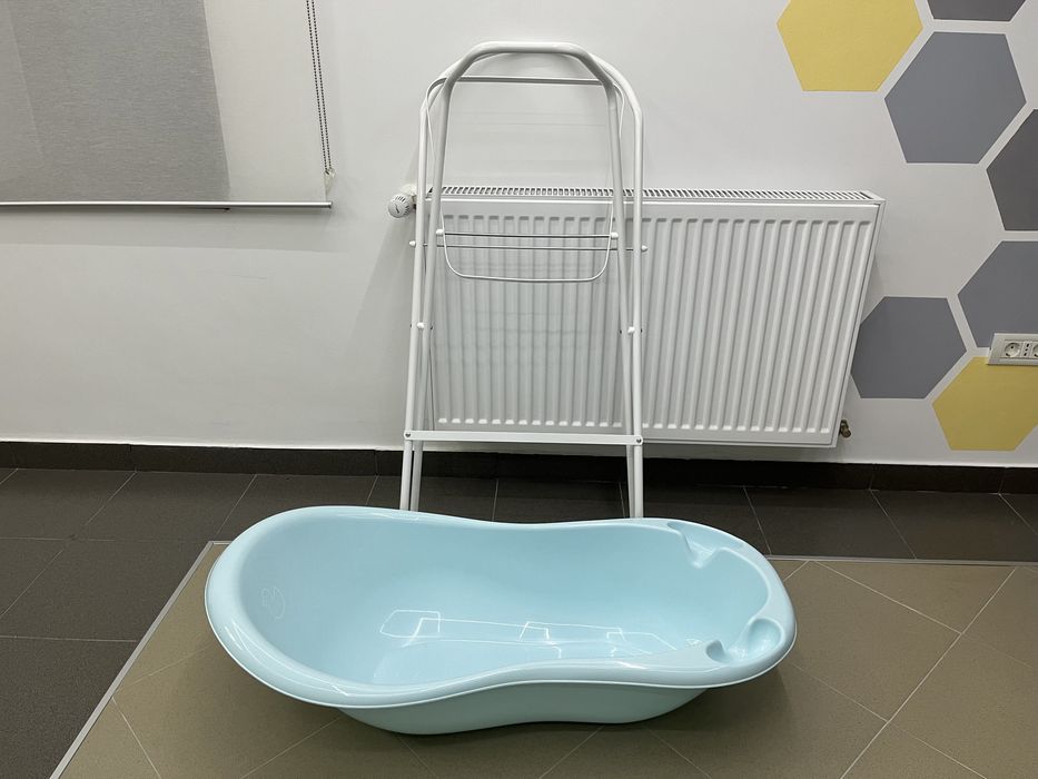 Set Cadita 102 cm cu suport metalic si suport