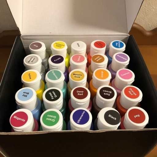 Set vopsele acrilice Shuttle Art – 25 culori, 60 ml, NOU, FACTURA