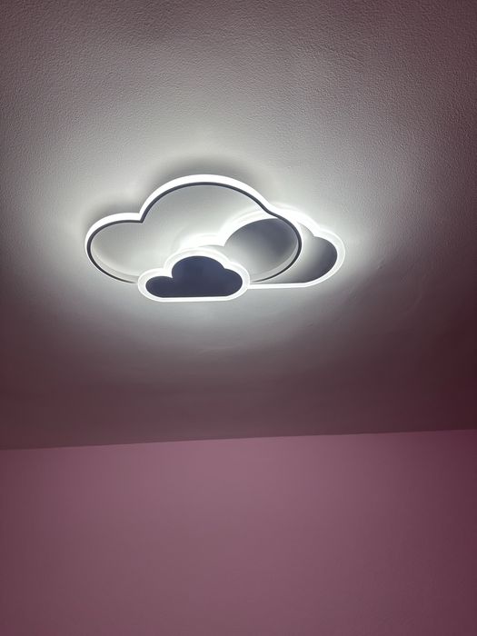 Детска LED лампа(плафон) облаци