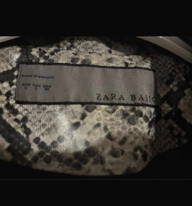 Trench piele piton Zara