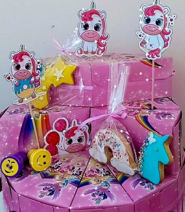 Картонена торта, детски рожден ден, парти градина