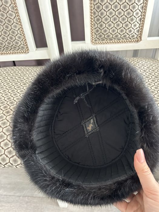 Норковая ушанка 62 размер