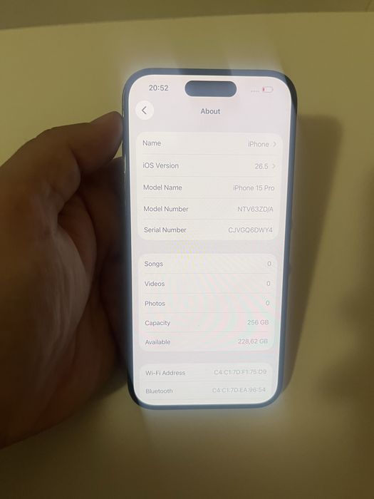 Iphone 15pro 256GB 87% bat