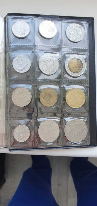 Album nou pentru monede 120 poziții completat cu monede de colecție