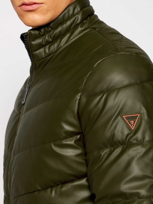 Guess Faux Leather Jacket ОРИГИНАЛ мъжко зимно кожено яке/еко кожа - М