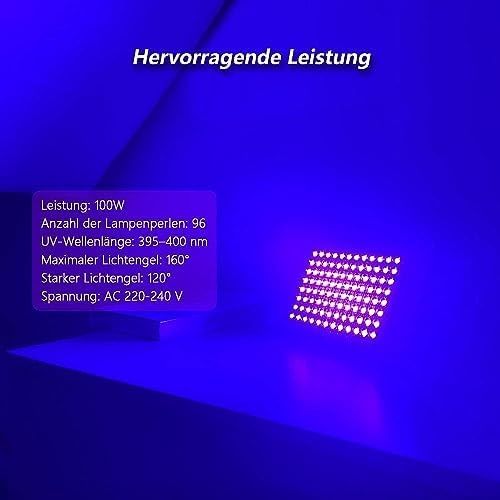 Glostars 100W UV - proietor UV - set de 2 (black light)