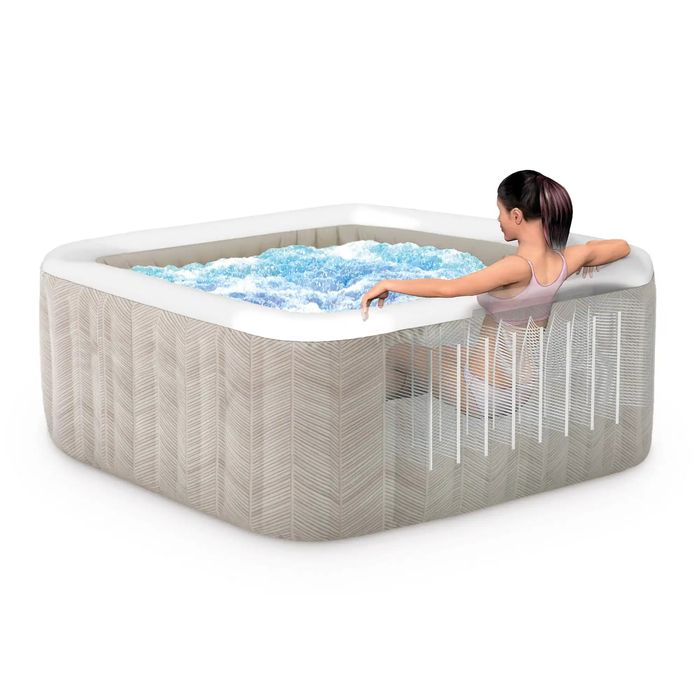 Надуваемо джакузи Intex PureSpa Chevron Bubble Deluxe, 6 места, 239 х