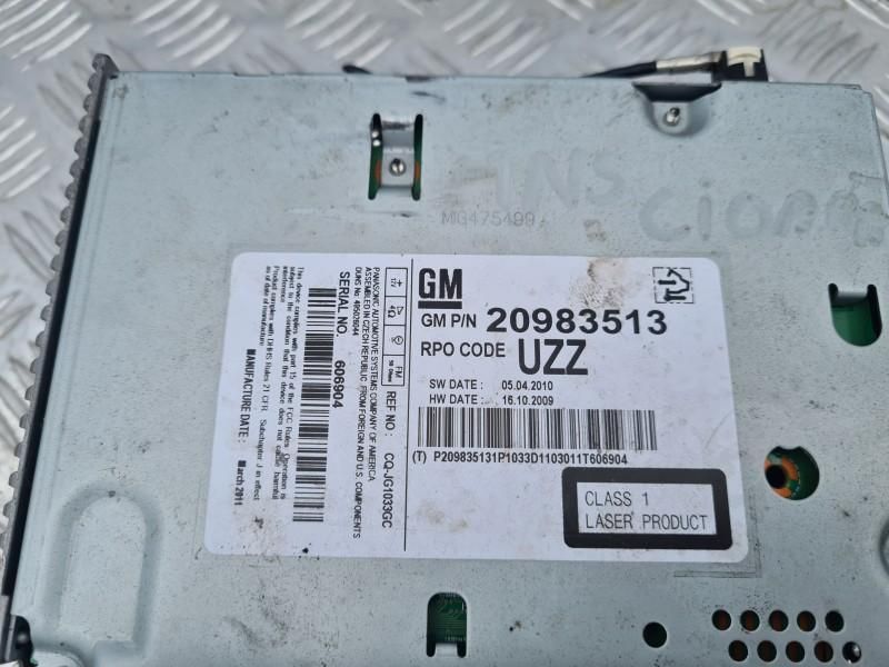Unitate radio CD400 + display+interfață butoane Opel Insignia A