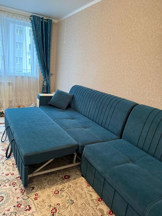 Диван раздвижной синий