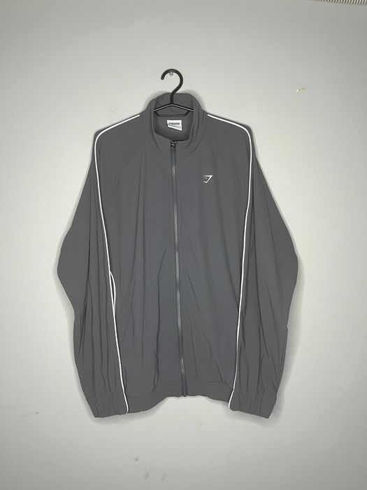 Gymshark Contrast Track Top Grey Мъжко Горнище