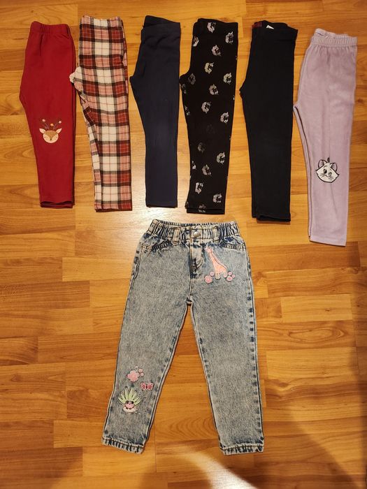 Lot 7 pantaloni fetita, masura 98-104
