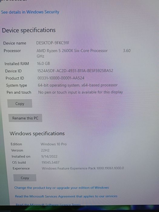 Unitate Gaming Ryzen5 2600x/Rx5500 XT/ 16gb ddr4