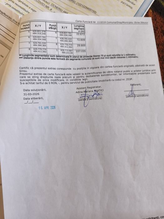 Teren extravilan Ocna Sibiului