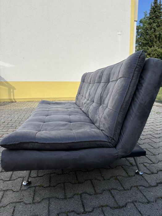 Разтегателен сив велурен диван/ Sofa/ Coach