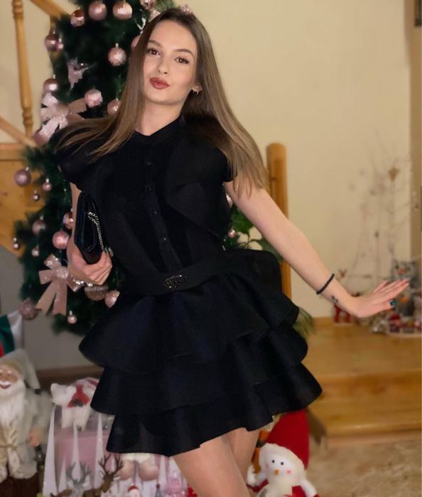 JUNONA боди от неопрен с къдри + къса пола