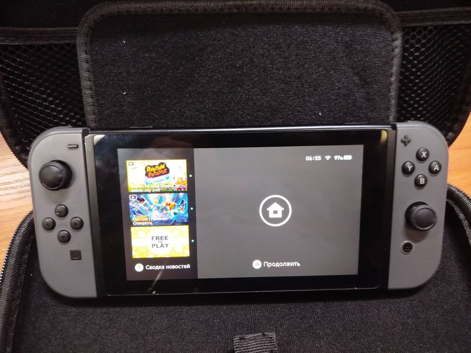 nintendo switch 2rev 32gb + пару игр
