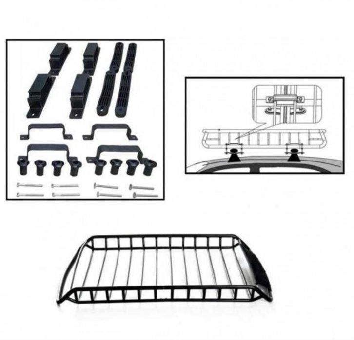 Стоманен багажник за покрив 140х100 см Багажник за таван на Джип