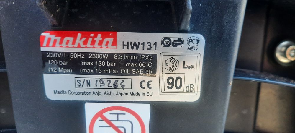Водоструйка  Makita hw131 ПрофиСерия 2.8кв 220V 140/150bar БронзГлава  Бутална Помпа Керамика НовМодел